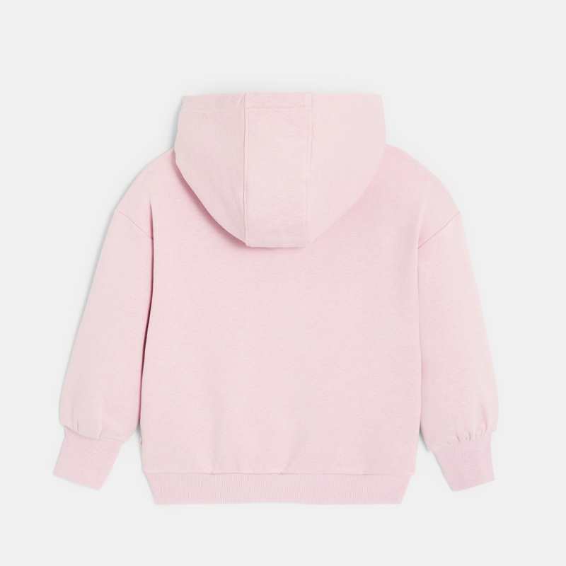 Sweat fille molleton inspiration papier découpé fleuri violet Catimini
