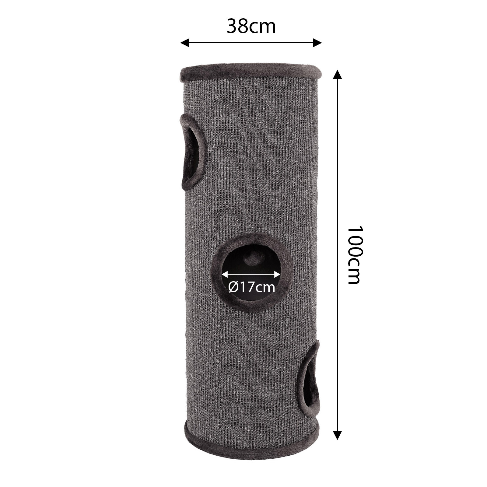 Lionto Kratztonnen Lionto 100cm Kratztonne mit Sisal grau