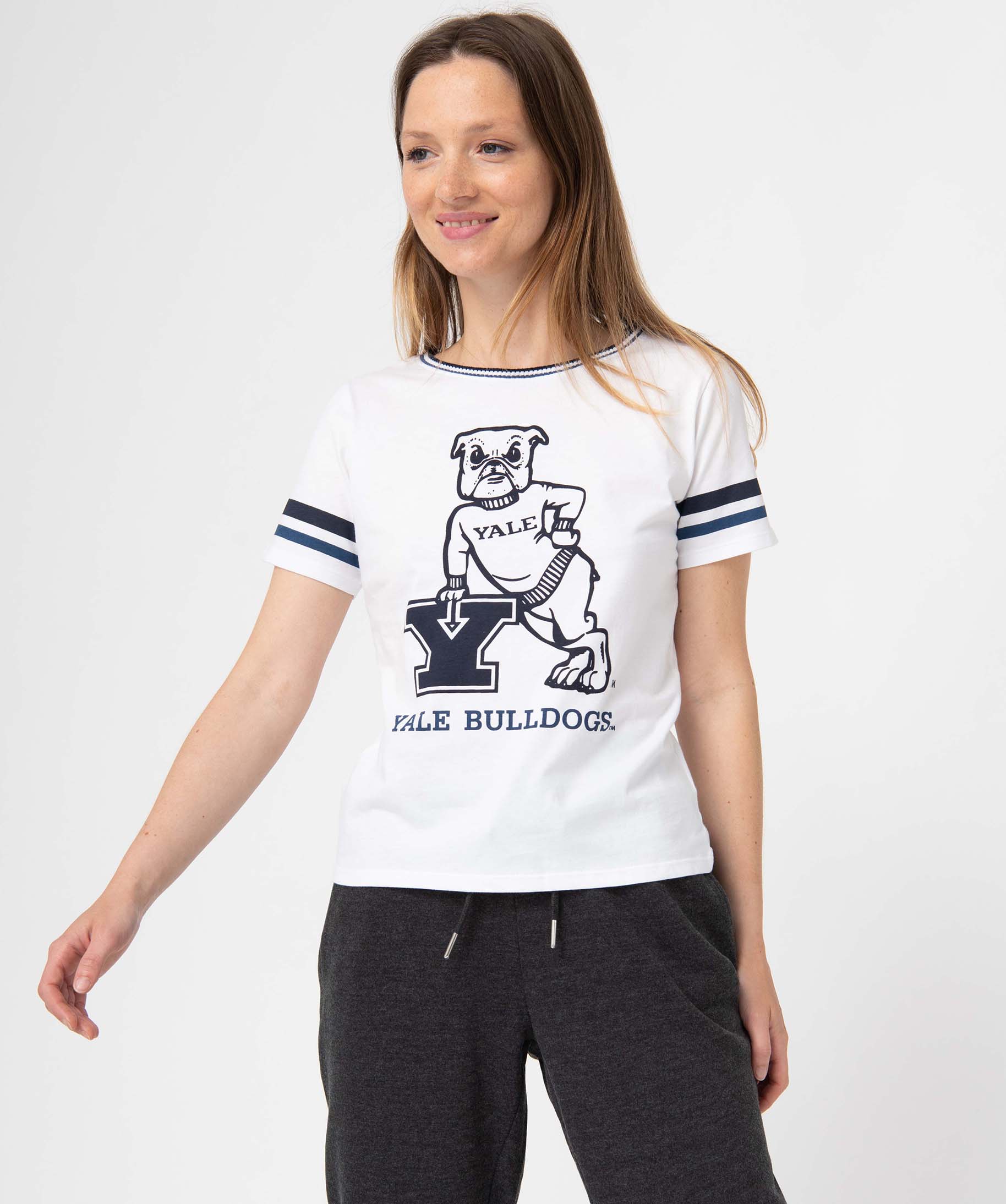Tee-shirt femme à manches courtes avec motif XXL - Yale blanc | GEMO