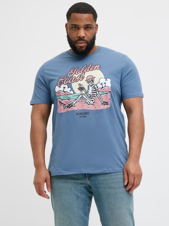 JACK & JONES PLUS T-shirt in Oceanview günstig kaufen