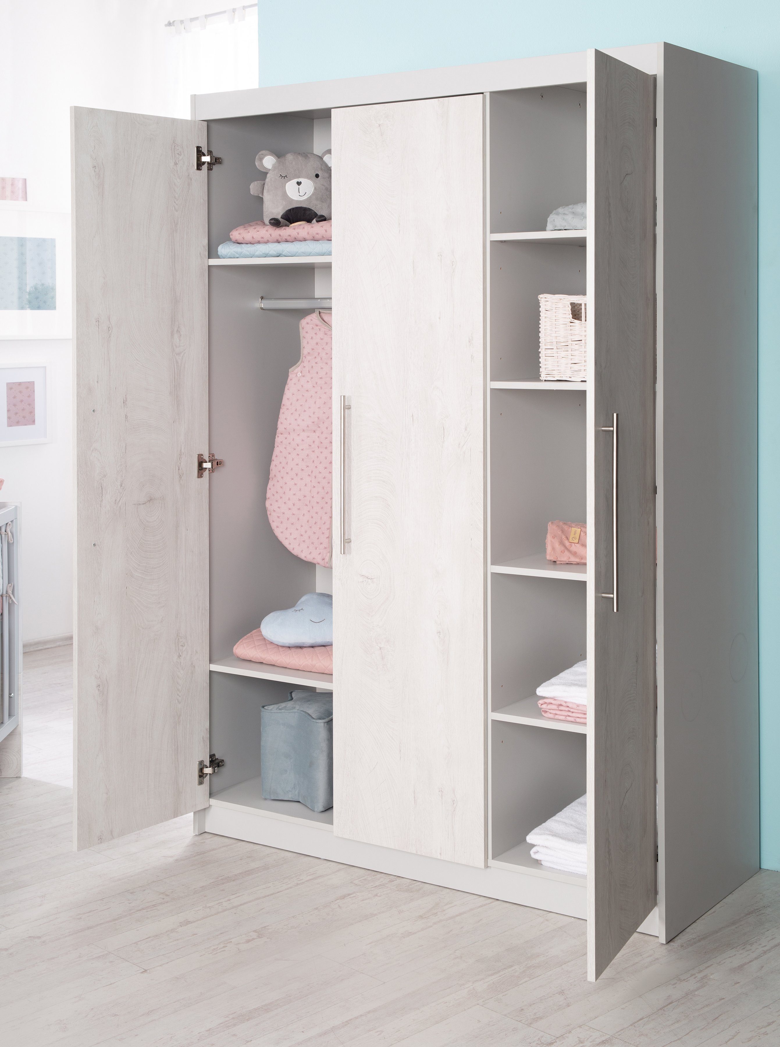 roba® Kinderkleiderschrank Maren 2, 3-türig