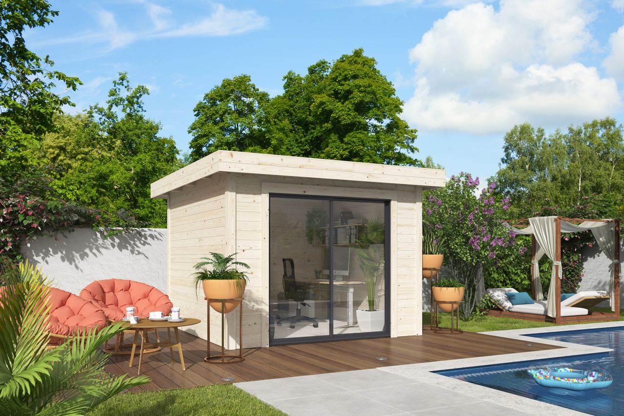Palmako Gartenhaus Lana 8,0 m² mit Schiebetüren