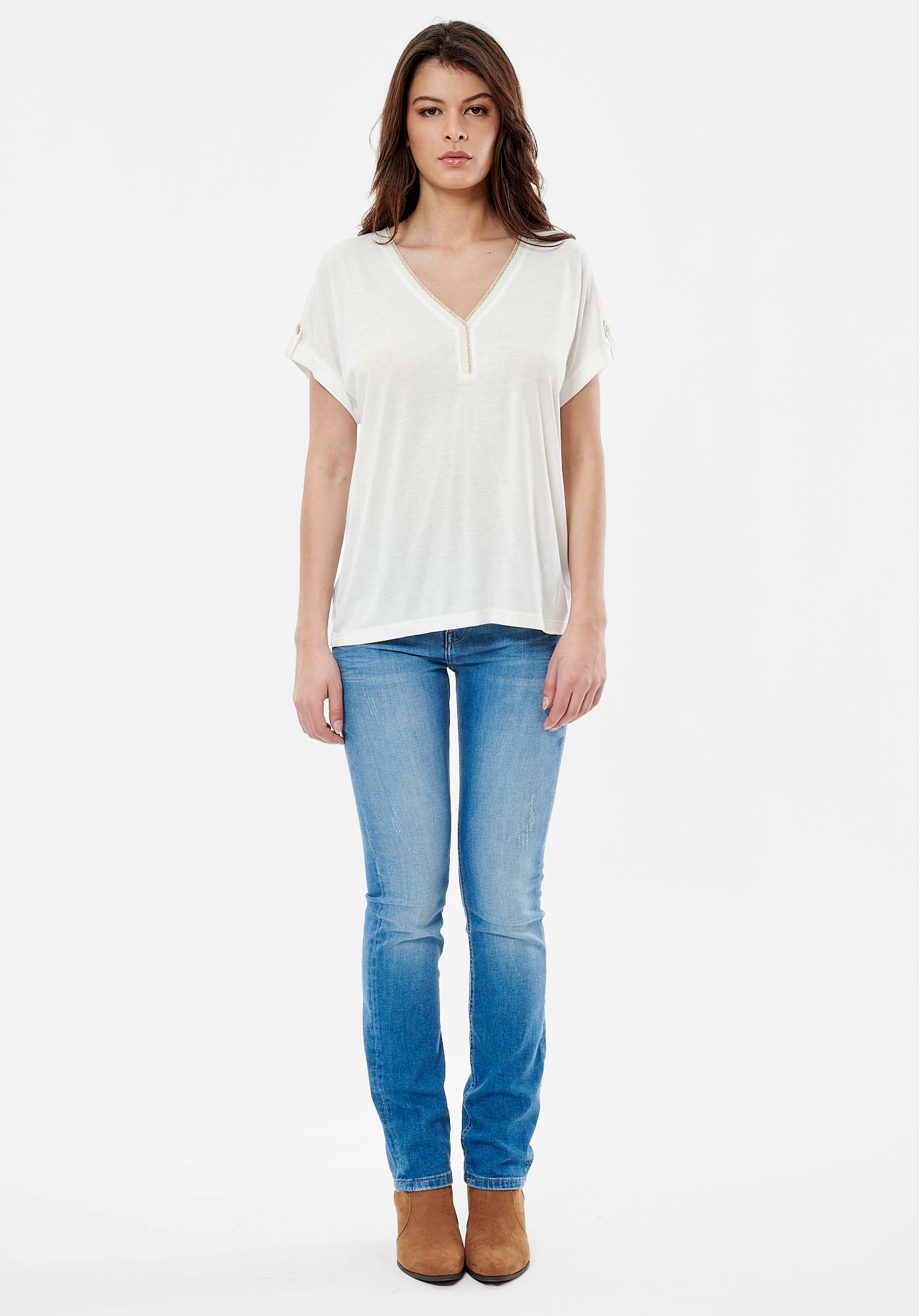 LANDO  T-shirt blanc femme