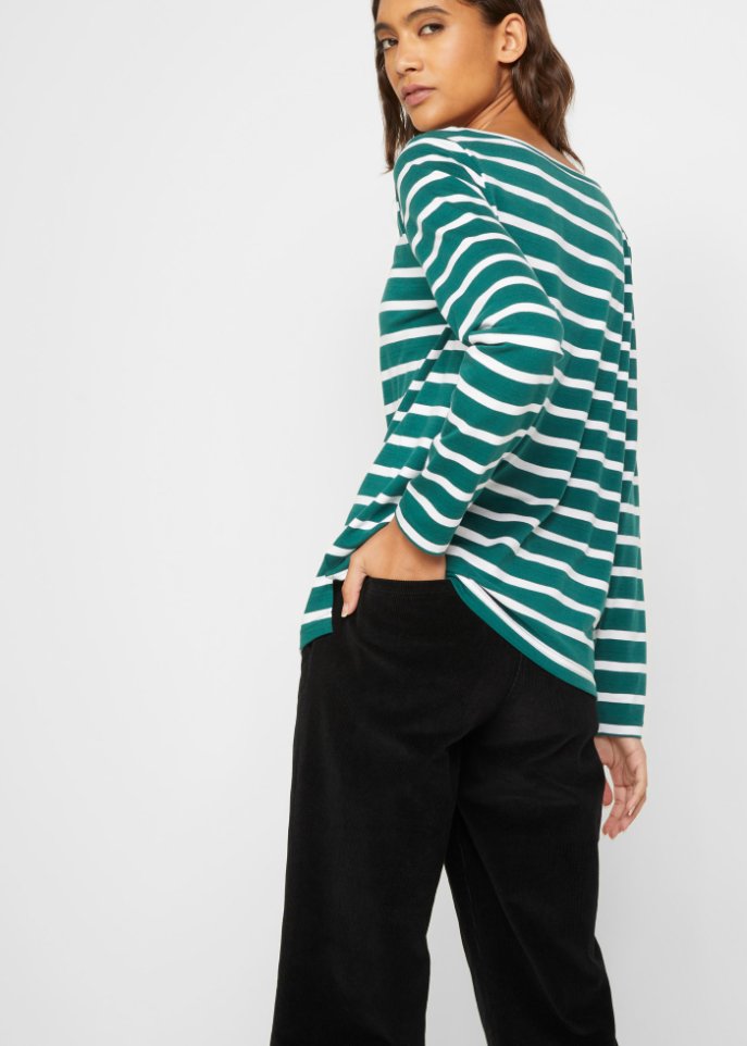 Langarmshirt mit U-Boot-Ausschnitt (2er Pack)