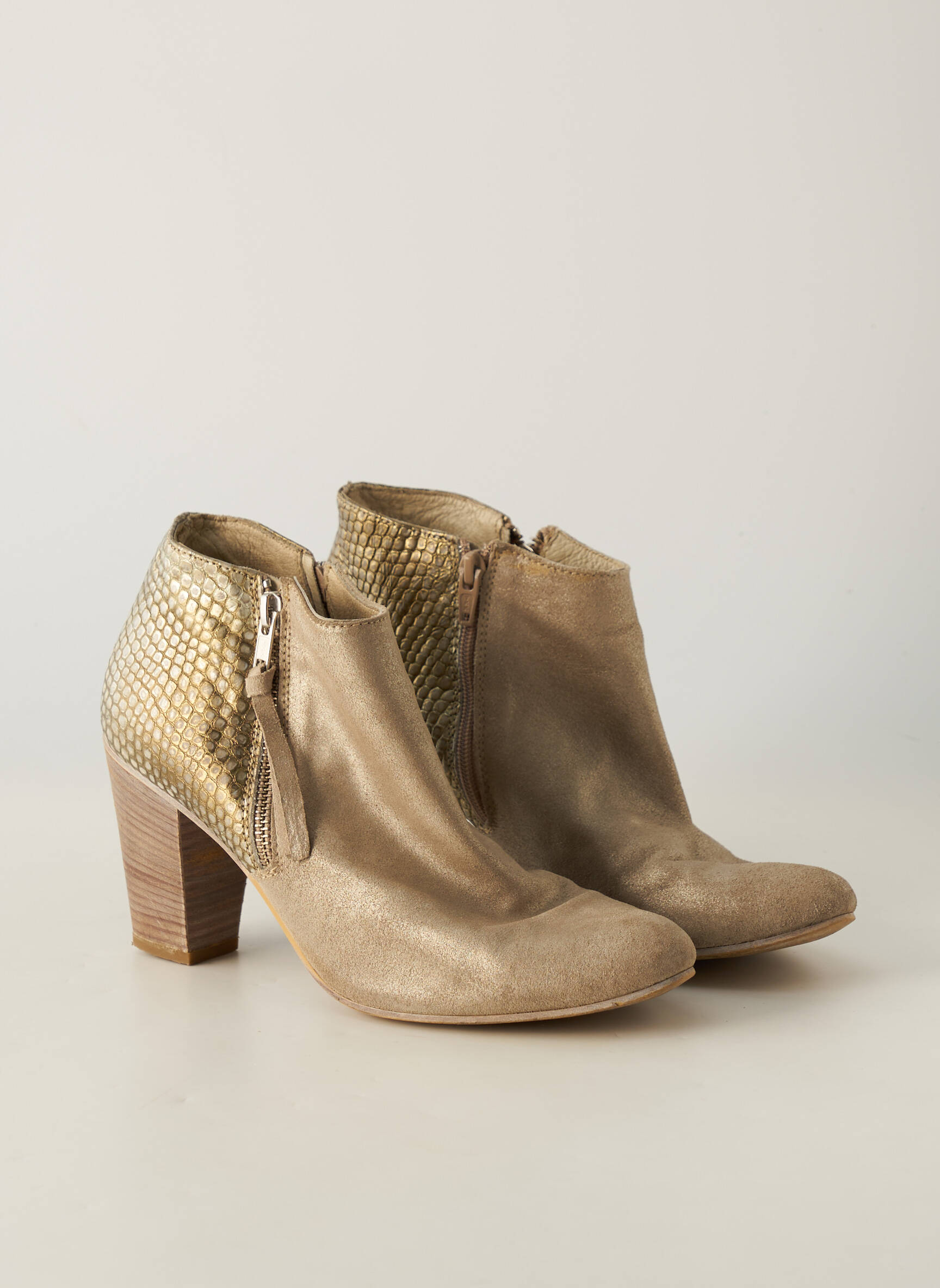 Khrio Bottines Femme couleur beige