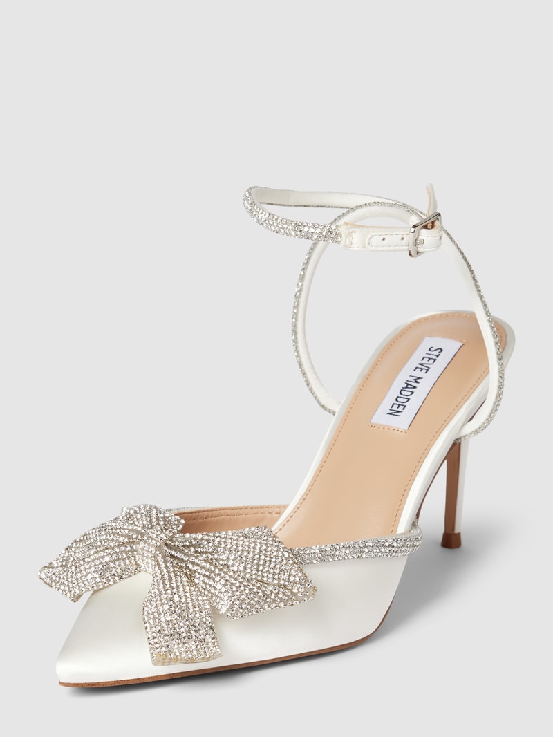Pumps mit Ziersteinbesatz Modell 'LUMINOSO' in offwhite