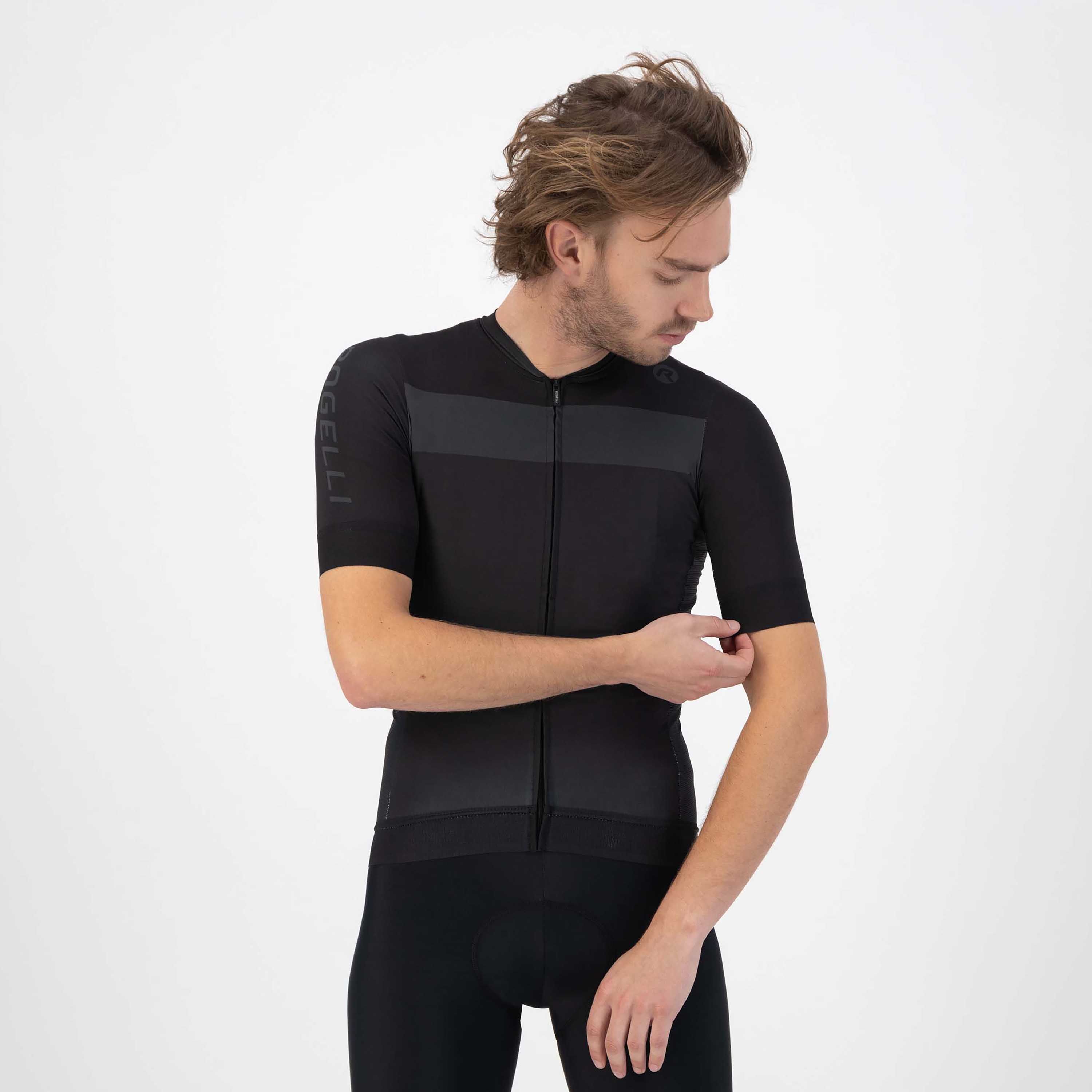 Rogelli Prime Schwarz/Grau Herren Radtrikot Kurzarm