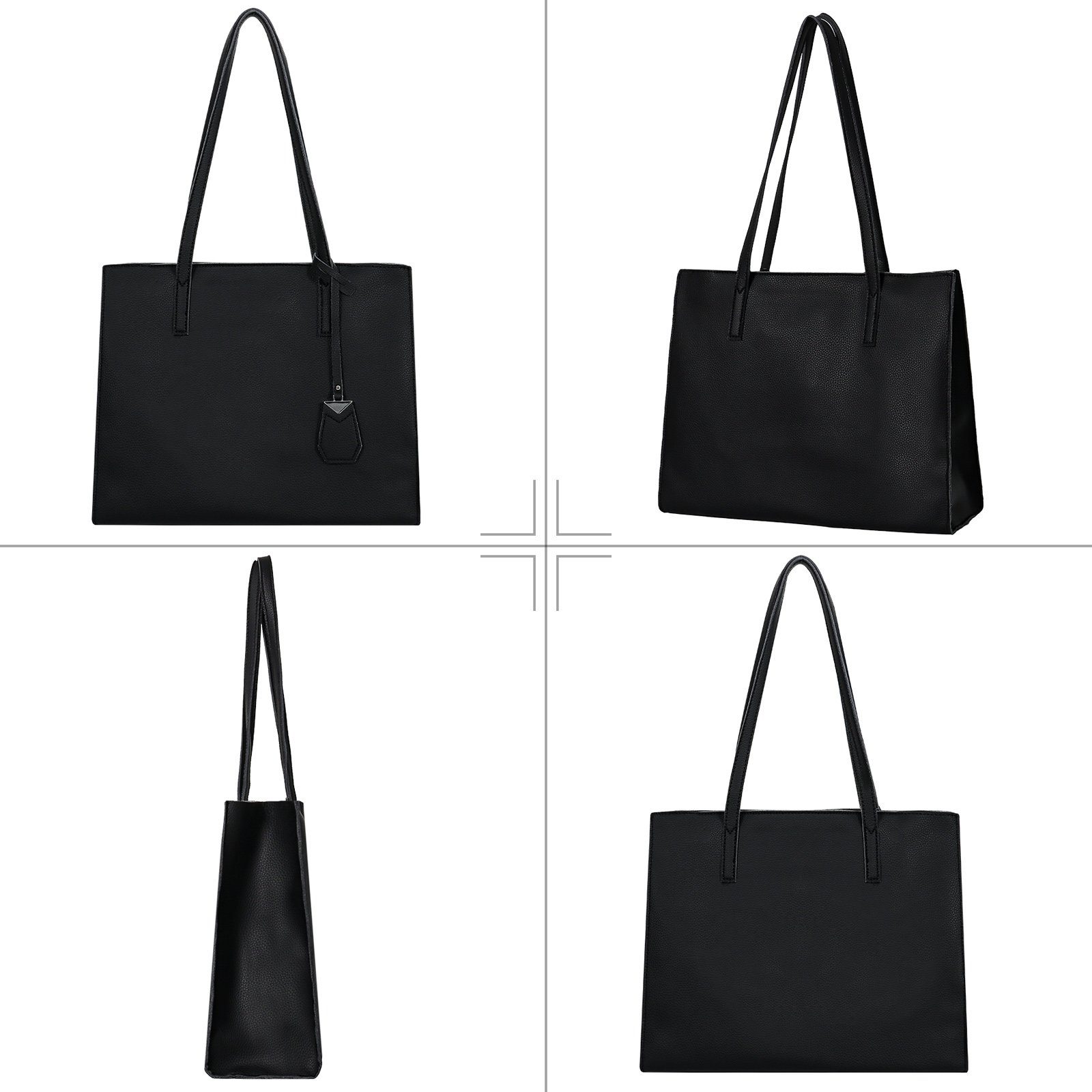 TAN.TOMI Shopper Damen Handtasche Klassisch Schultertasche Damen Tragetasche Groß (2-tlg), Groß Damen Handtasche, ​Geschenke für Frauen in schlichter Optik