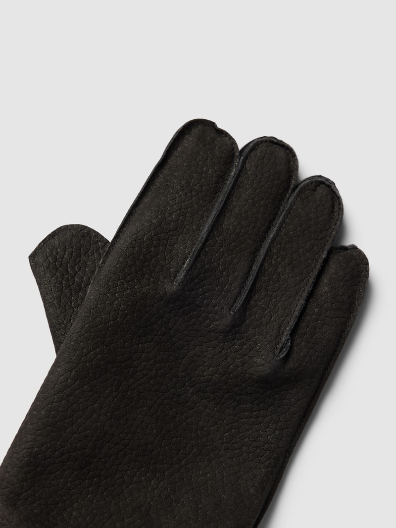 Handschuhe aus Leder in schwarz