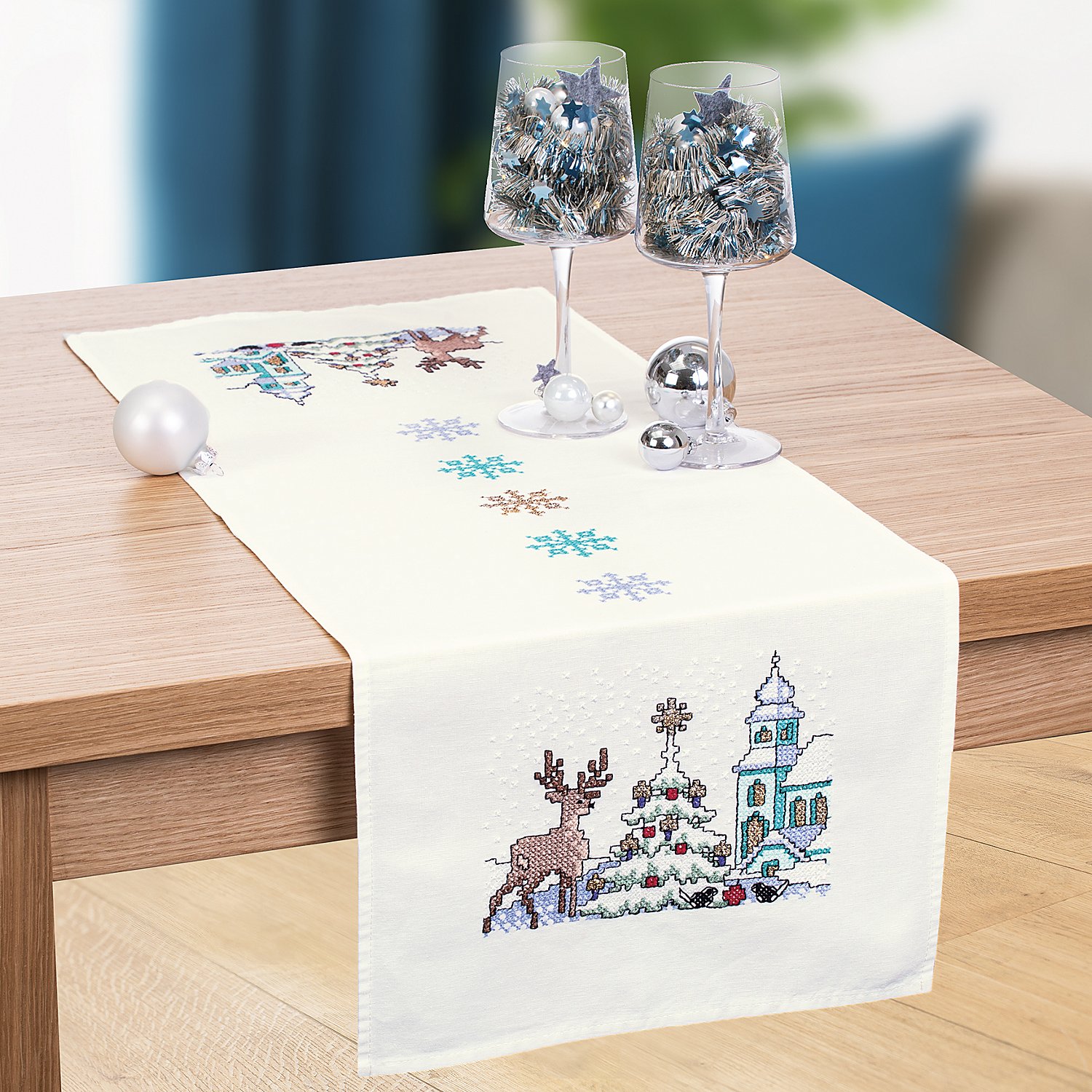 Deko-Weingläser, 23 cm, 7,5 cm Ø, 2 Stück