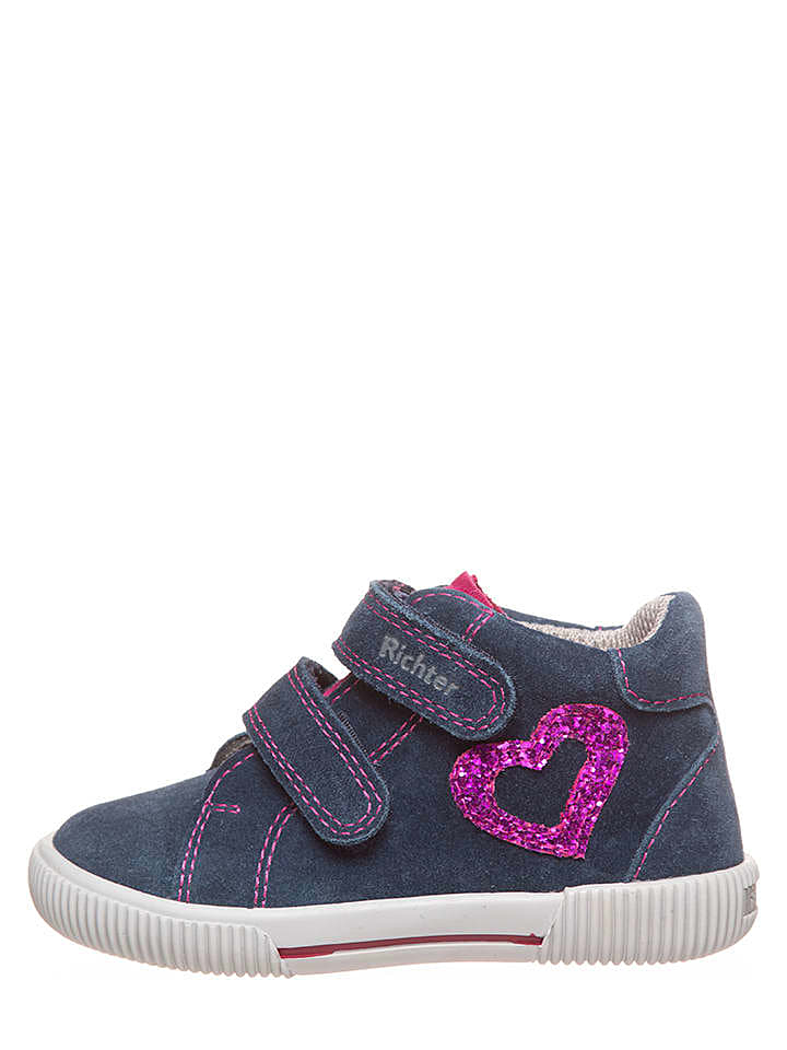 Richter Shoes Leder-Sneakers in Dunkelblau günstig kaufen 22