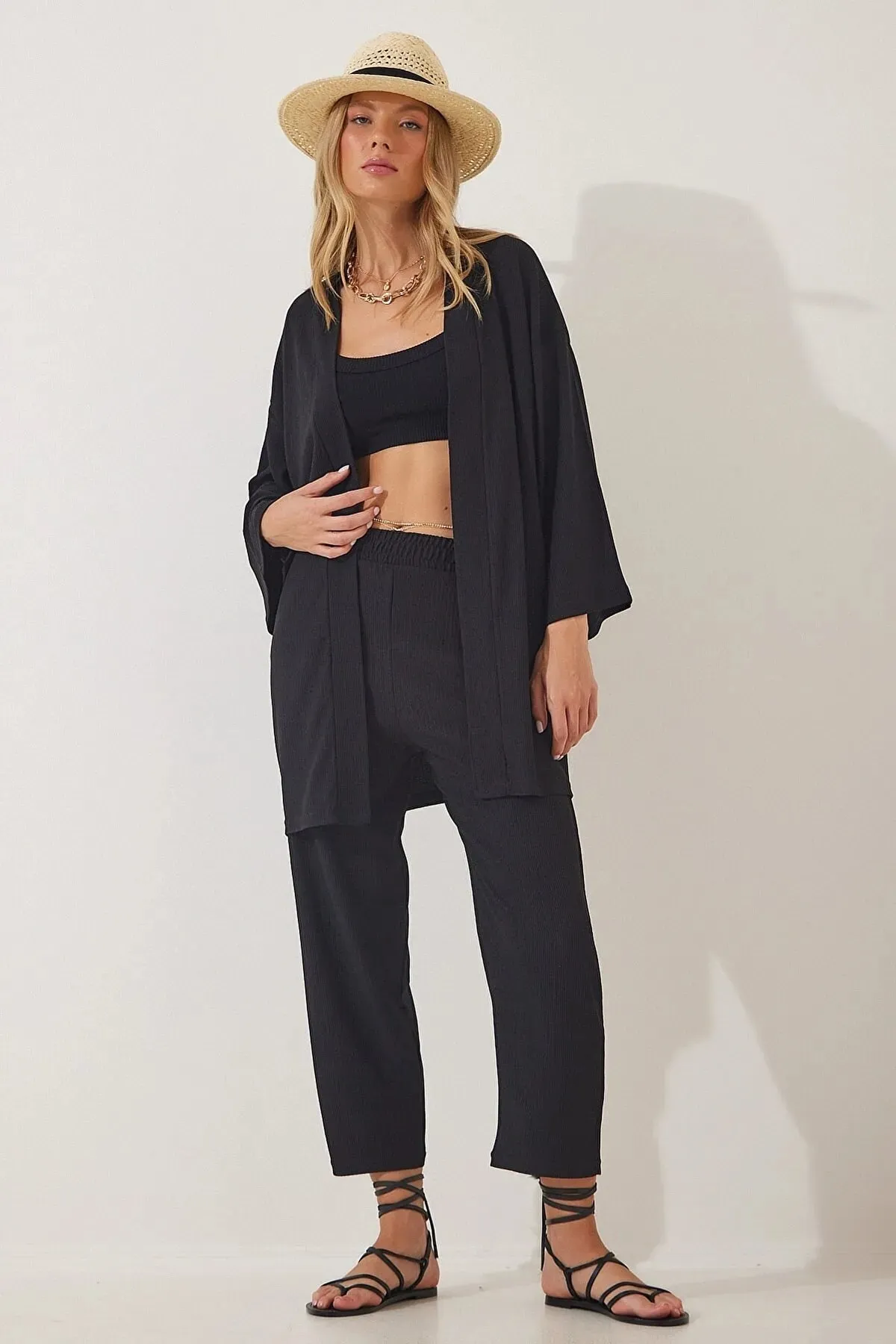MOTTİSTORE  Zweiteiler - Schwarz - Oversized