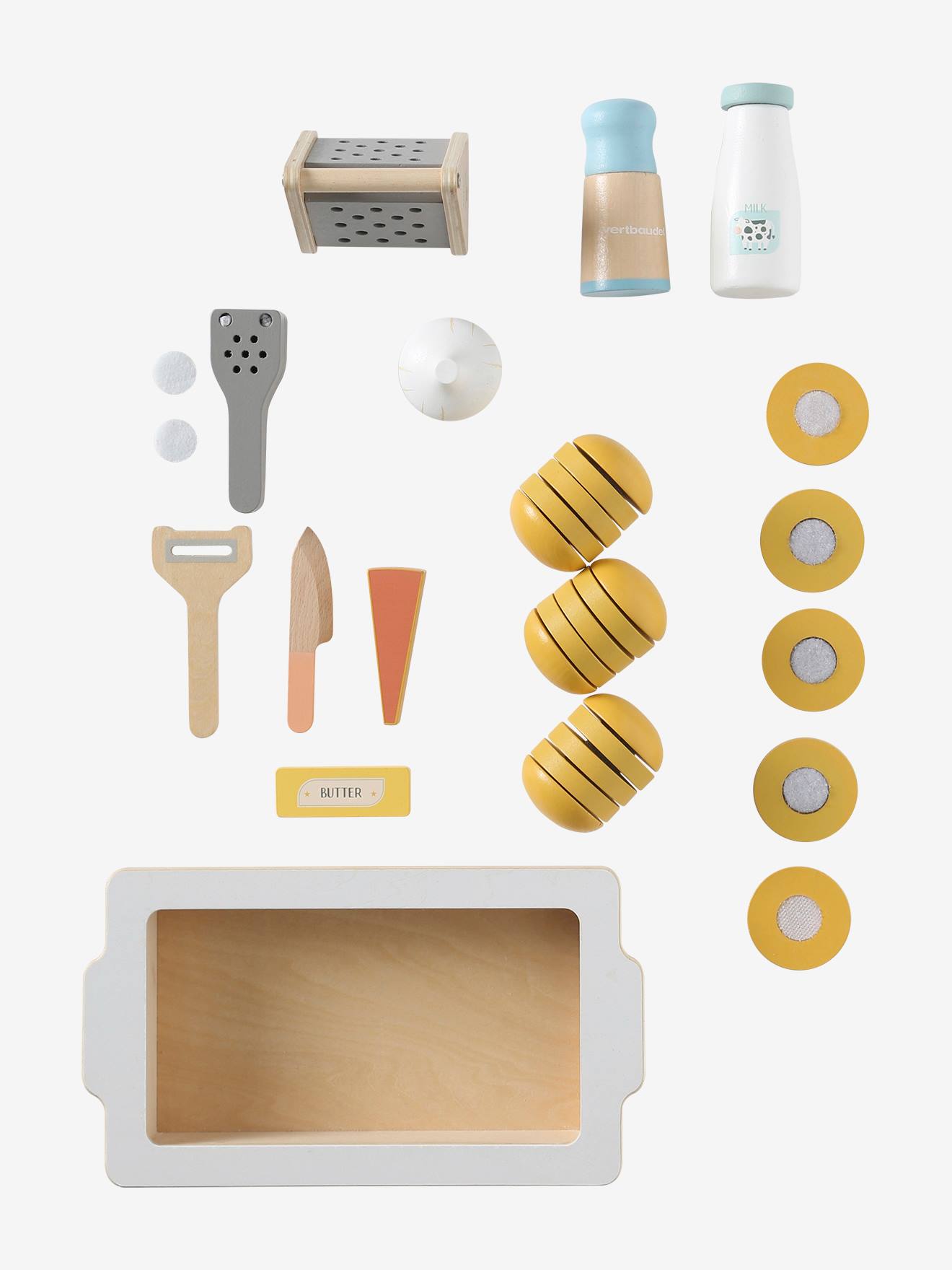 Vertbaudet Kinder Kartoffelgratin-Set aus Holz FSC - natur
