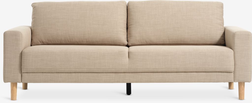 EGENSE Sofa EGENSE 3-osobowa tkanina piaskowa/kolor dębu