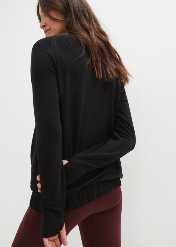 Sweatshirt mit geknöpftem Kragen
