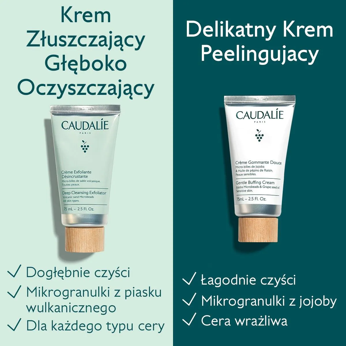 Caudalie Vinoclean švelnus šveičiamasis kremas