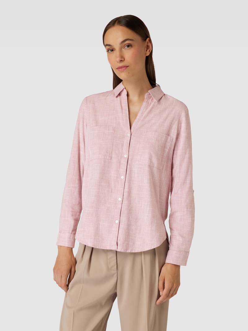 Hemdbluse mit Brusttaschen in rosé