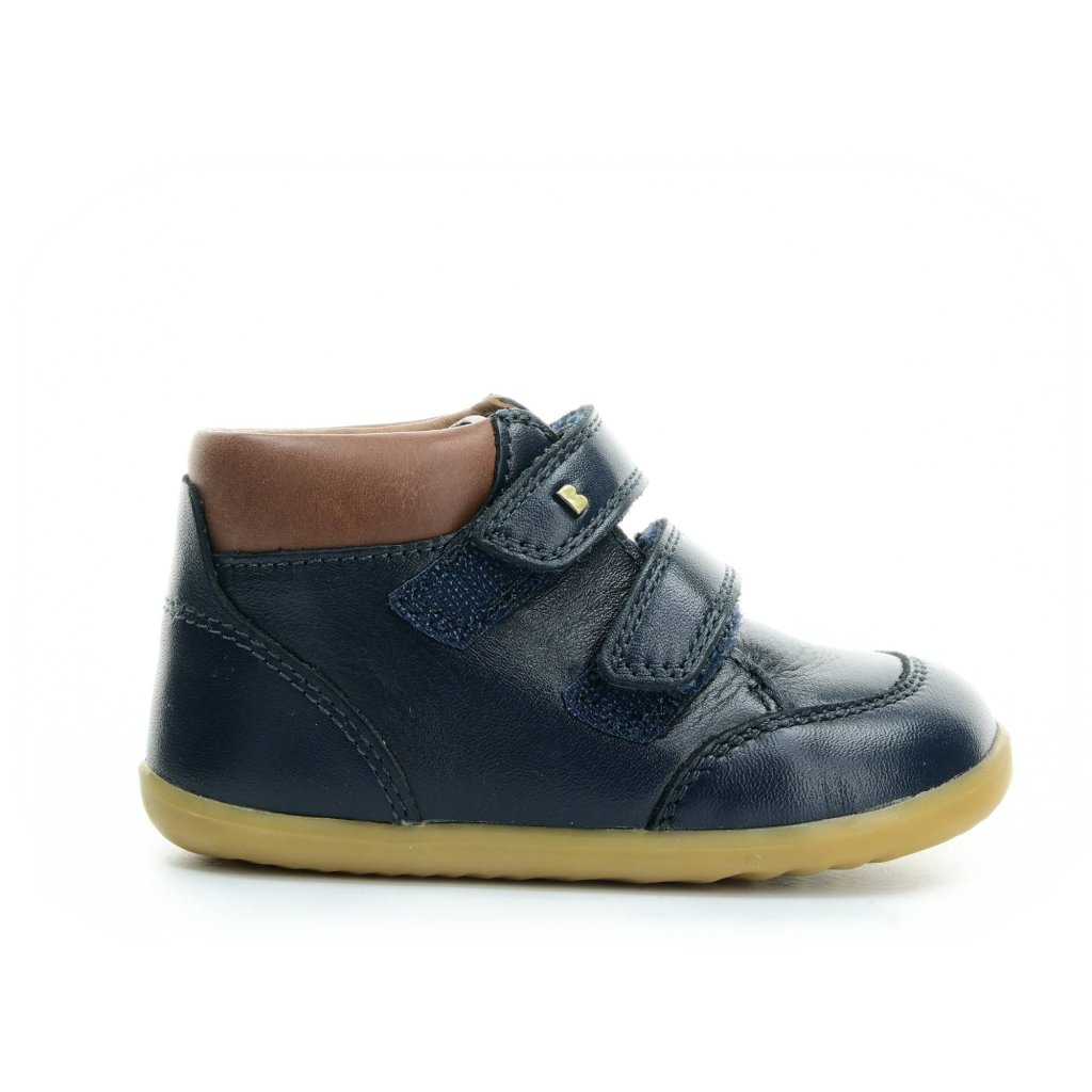 Bobux Step Up Timber Navy dunkel blaue Barfuß-Stiefeletten