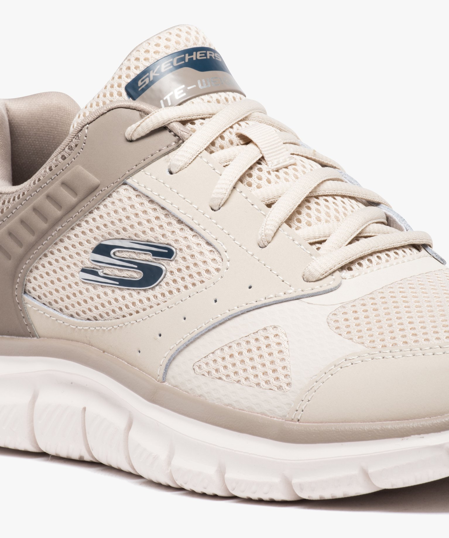 Baskets homme running unies à lacets – Skechers beige | GEMO