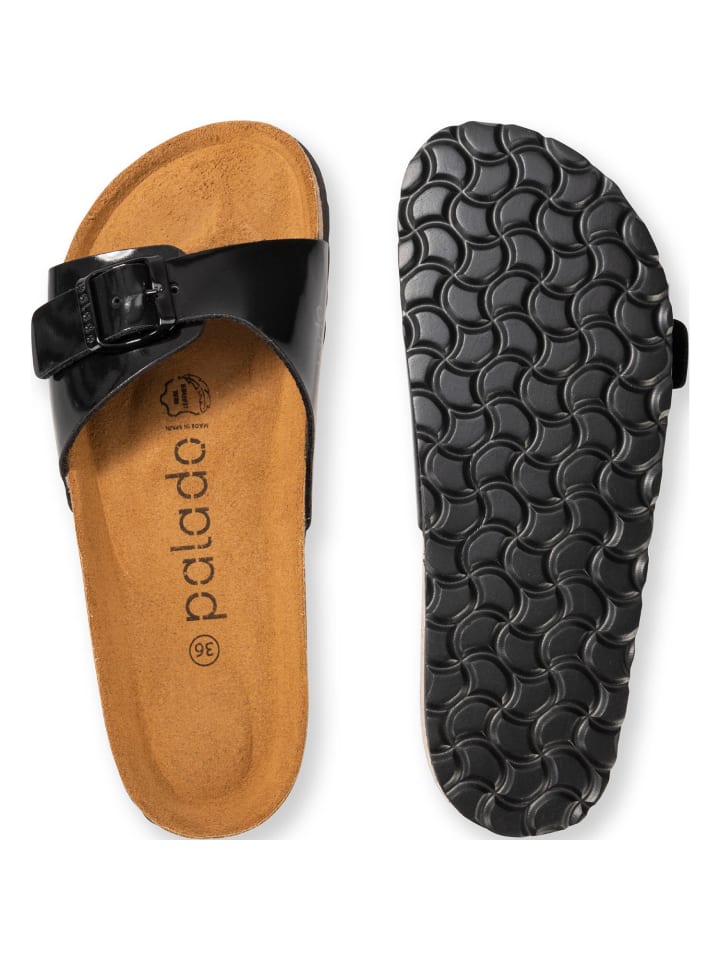 palado Pantoletten in Basic Lack Schwarz günstig kaufen