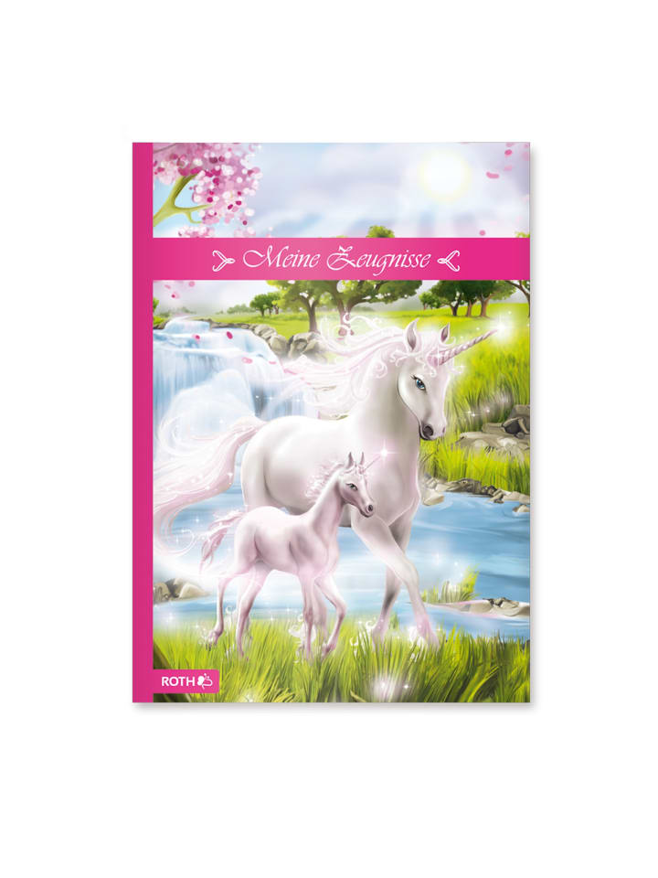 ROTH Zeugnismappe Einhorn mit Fohlen in Rosa günstig kaufen onesize