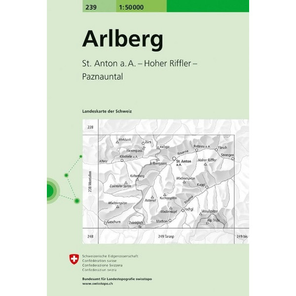 Swisstopo 1 : 50 000 Arlberg - Wanderkarte