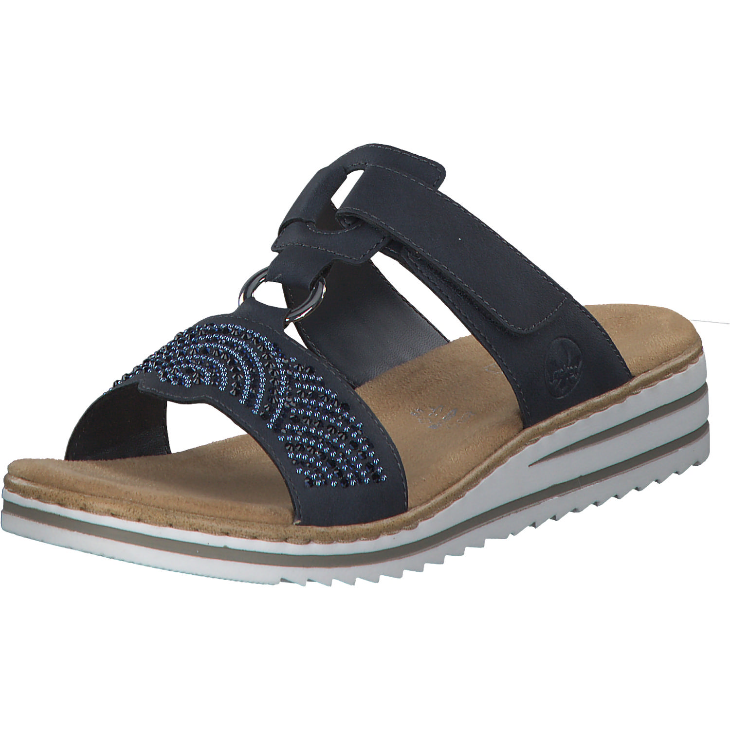 Rieker V0620, Plateau-Pantoletten, Damen, nightblue