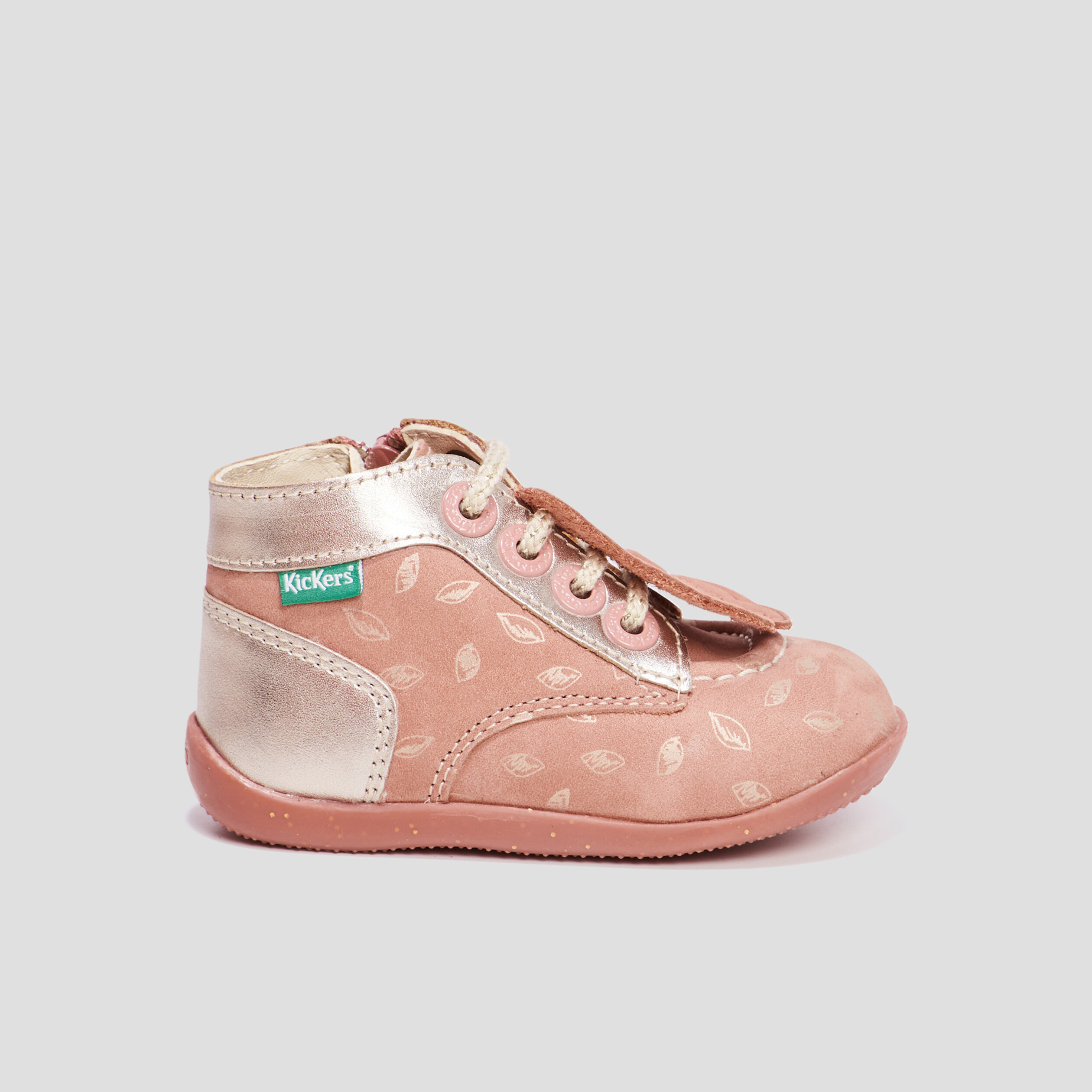 Bottillons en cuir Bonzip2 rose bébé fille | La Halle