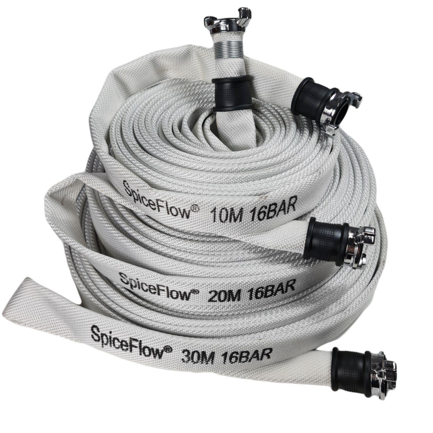SpiceFlow Gartenschlauch GEKA-kompatibel, Gartenschlauch Feuerwehrschlauch Bauschlauch Industrieschlauch - Länge 10 Meter - 1