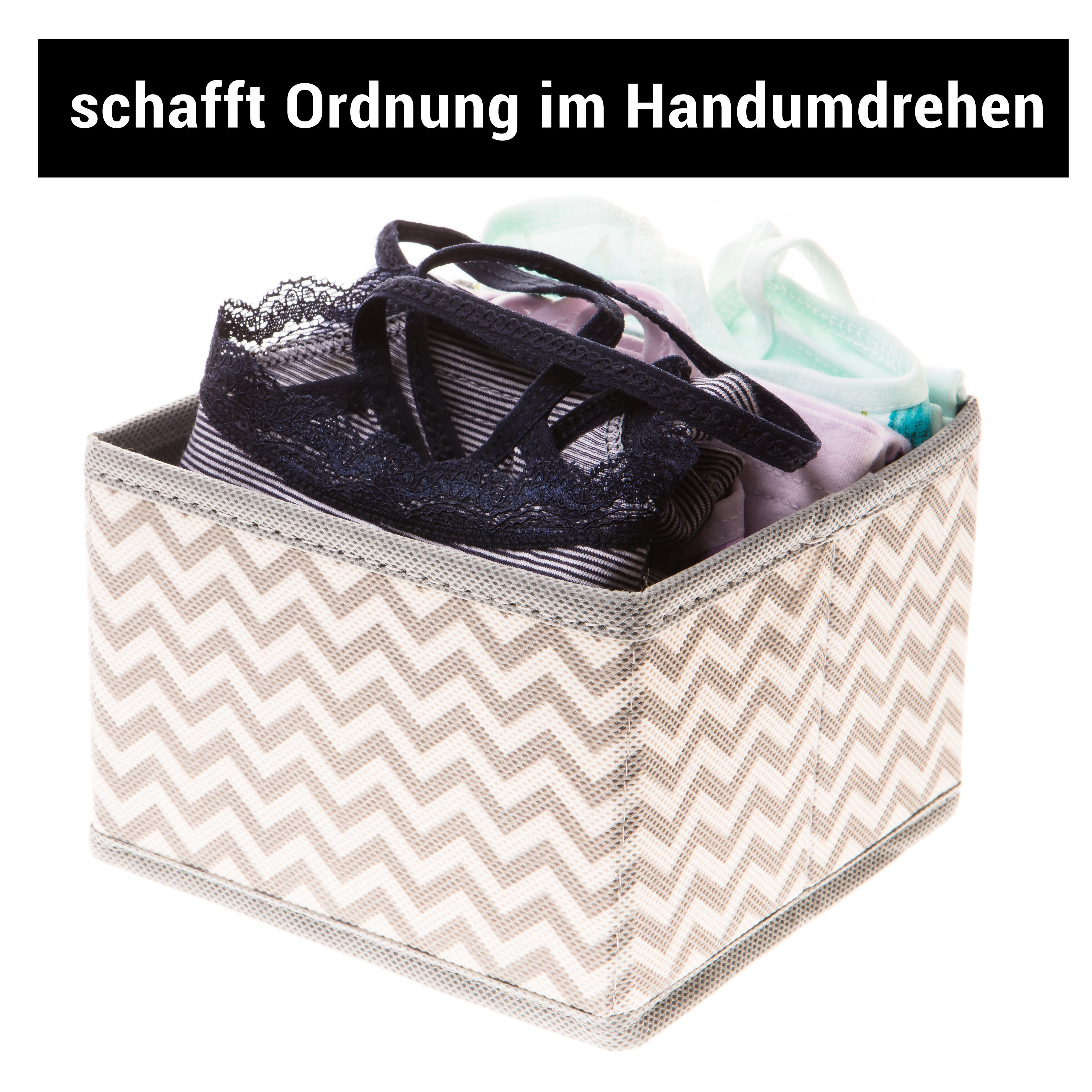 Centi Aufbewahrungsbox 8 Stk. Schubladen Ordnungssystem Schubladen Organizer (Spar Set, 8 St., 2* 28x28x10cm, 2* 28x14x10cm, 4* 14x14x10cm), faltbar, stabile Boxen in 3 verschiedenen Größen