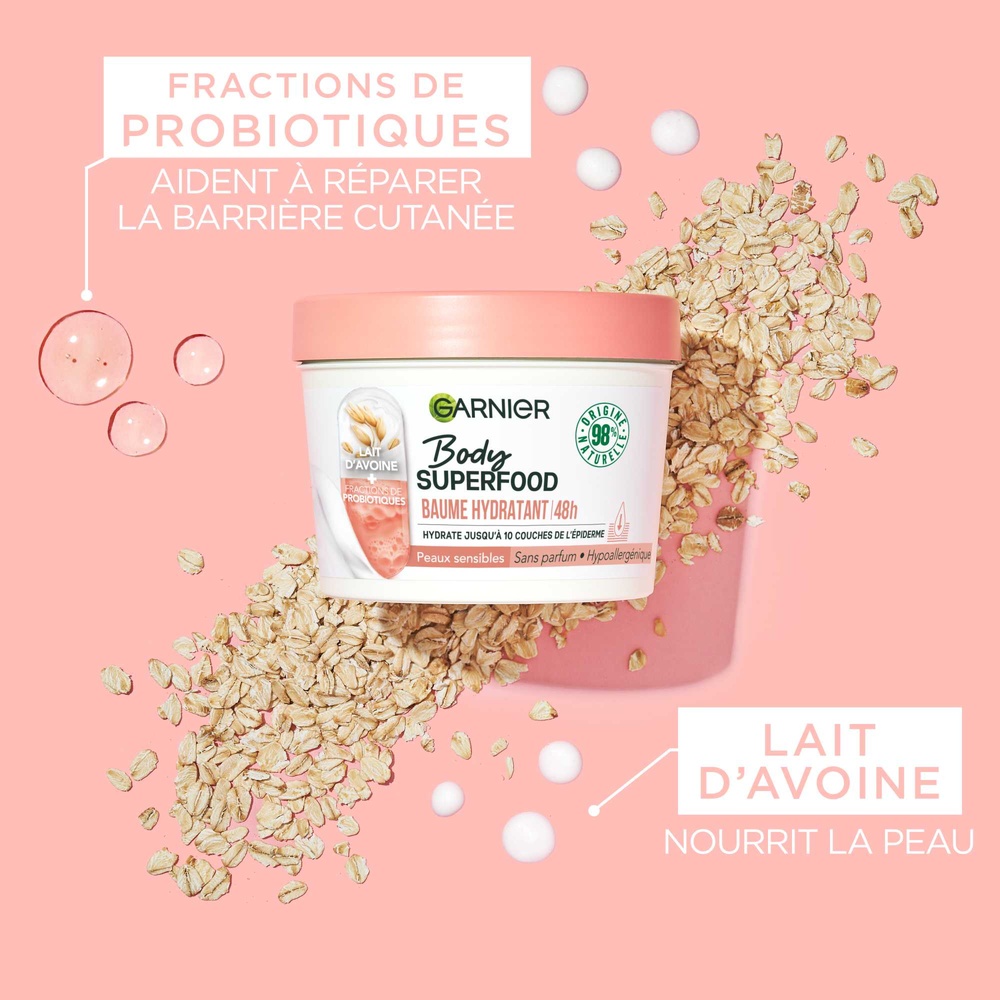 garnier Baume hydratant Lait d'Avoine et Probiotiques Baume hydratant