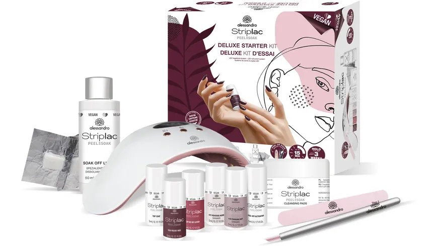 alessandro Striplac Peel or Soak Deluxe Starter Kit - Vegan