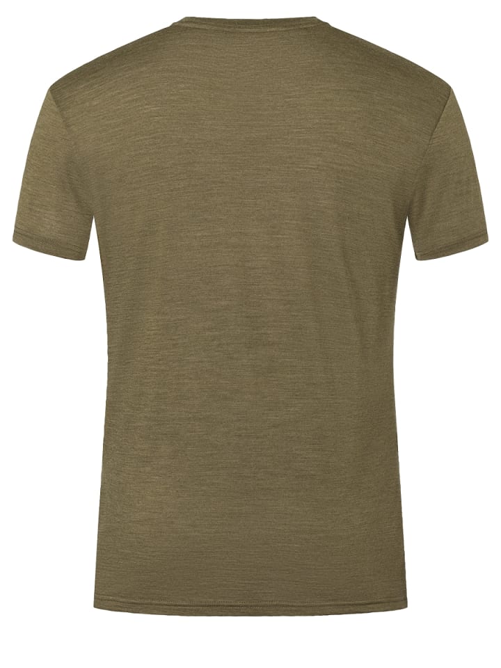 super.natural Merino T-Shirt M PRAY FOR SNOW TEE in oliv günstig kaufen S