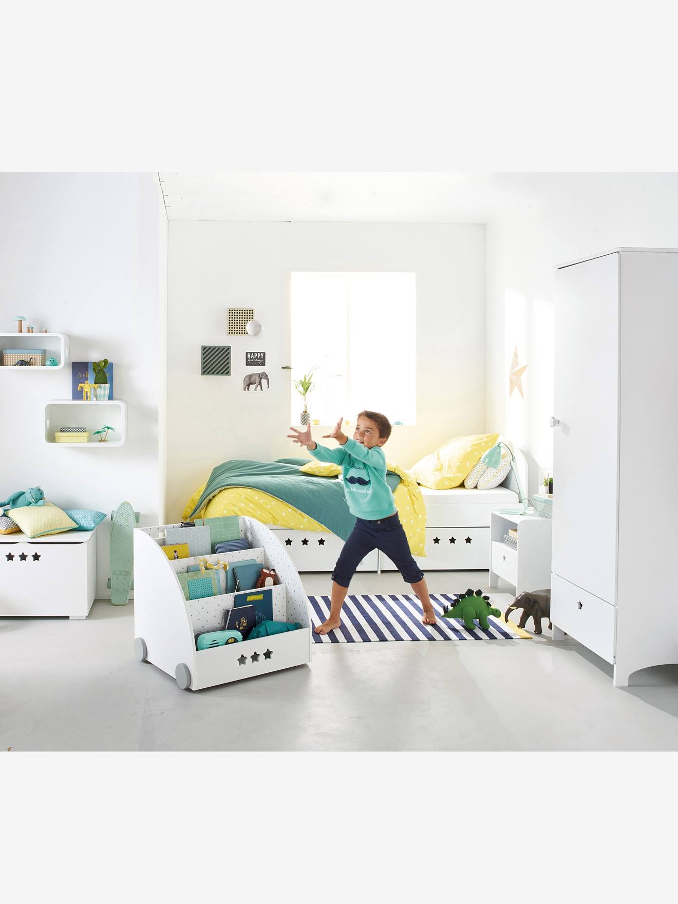 Vertbaudet Bücherregal SIRIUS für Kinderzimmer - weiß/grau