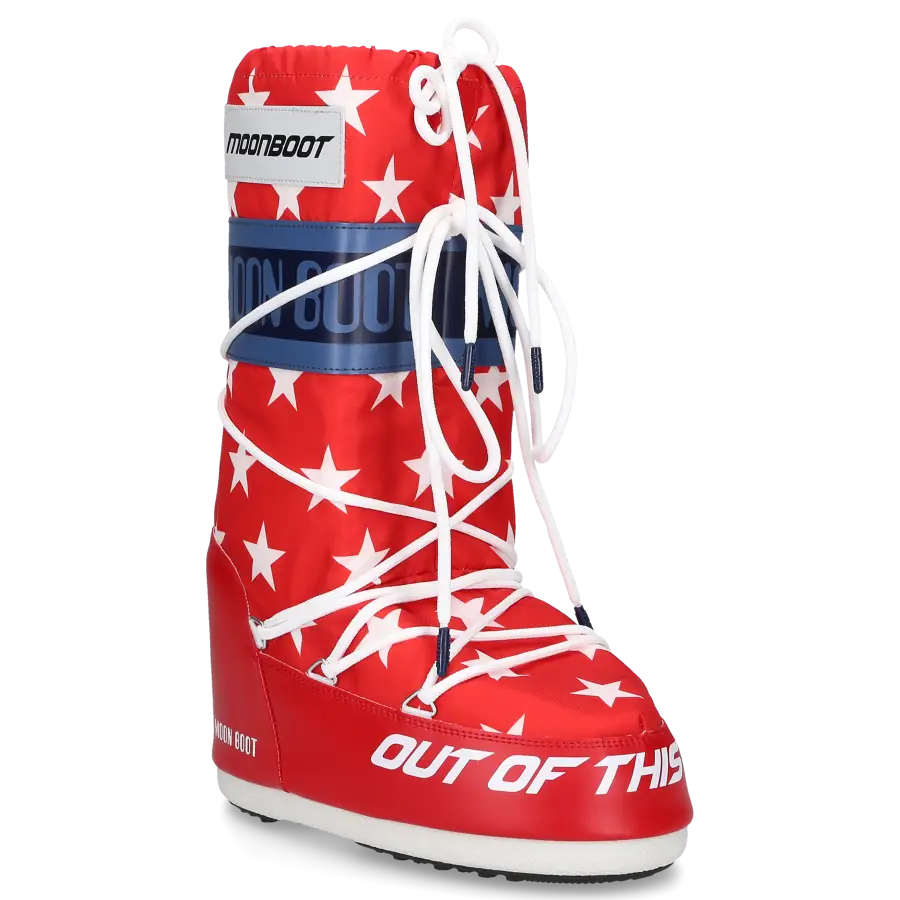 MOON BOOT - Snowboots ICON HIGH RETROBIKER Nylon - rot