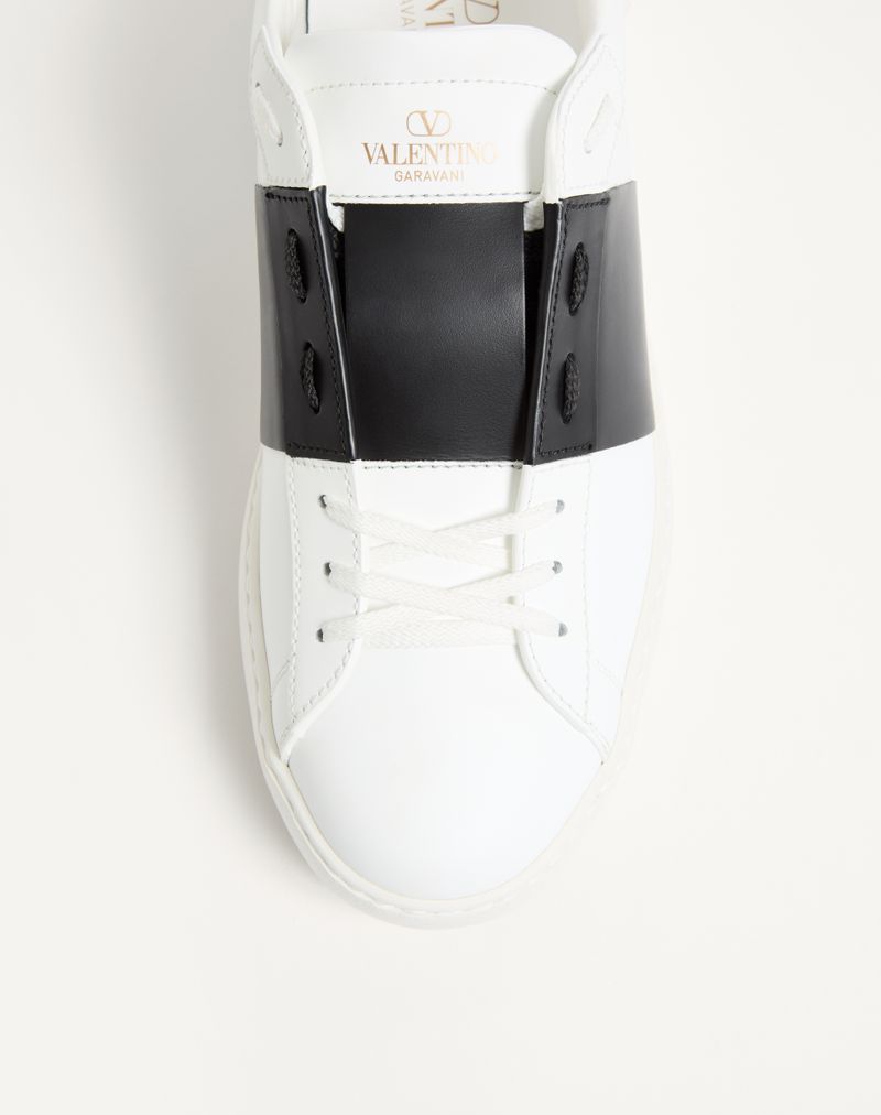 Baskets ouvertes en cuir de veau