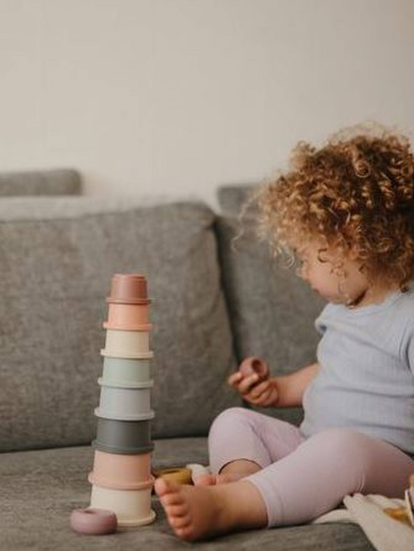 Mushie Baby Stapelturm MUSHIE, Becher - rosa