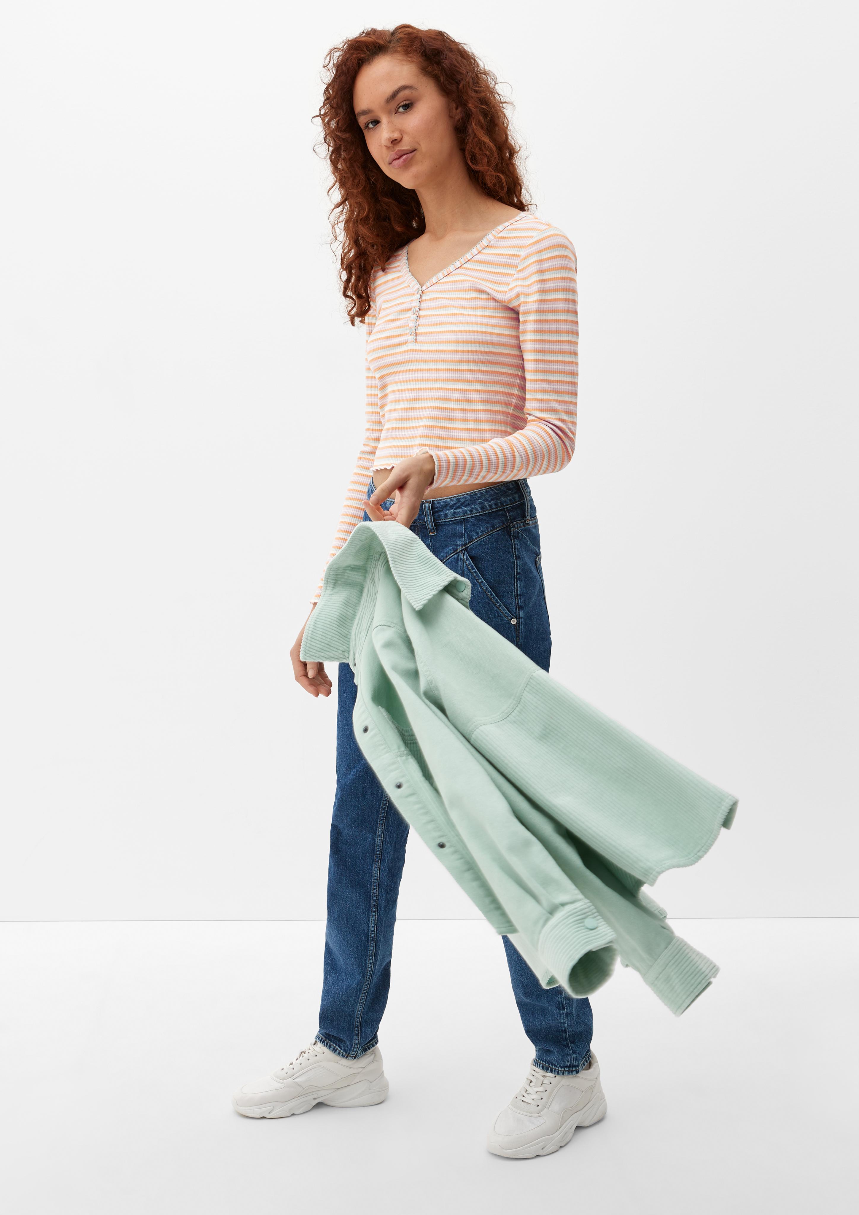 Langarmshirt mit Rippstruktur  2127617-21G0