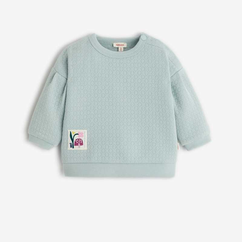 Sweat bébé fille matelassé bleu Catimini