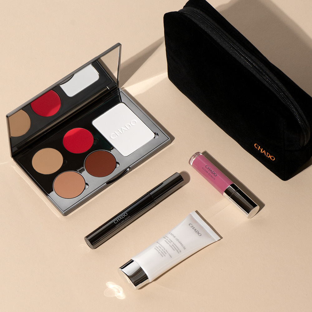 CHADO Monts & Merveilles - Crème - peaux moyennes à foncées Palette de maquillage multifonctions (rechargeable)