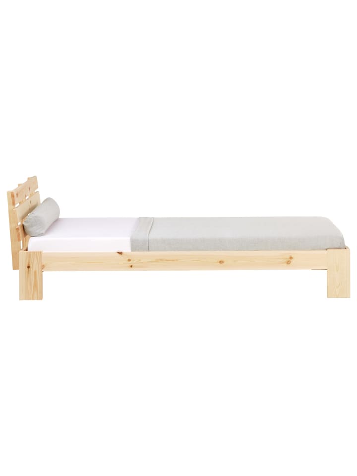 Homestyle4u Holzbett 90x200 mit Lattenrost in Braun günstig kaufen