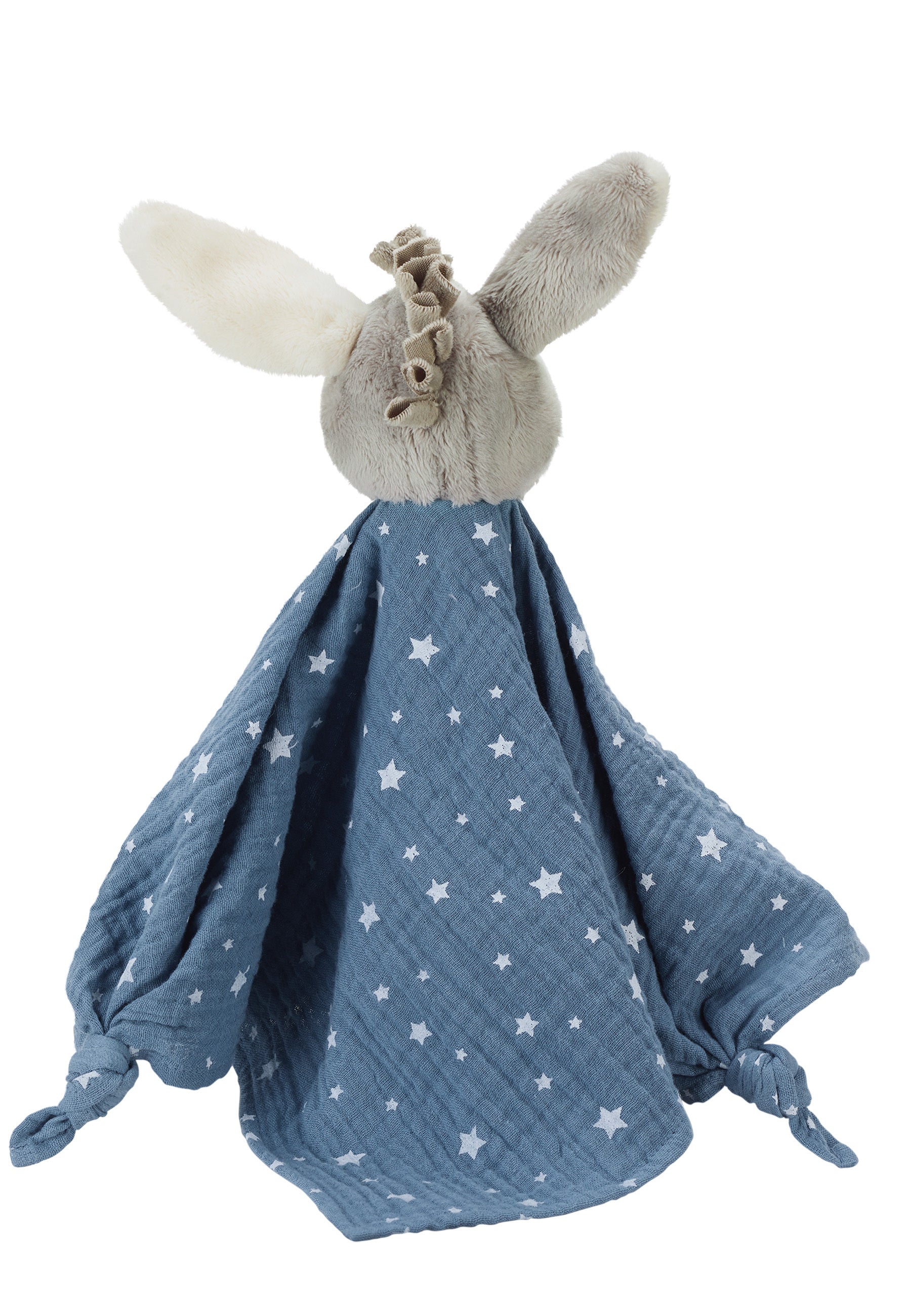Schmusetuch Esel Emmi in Mittelblau, 36 cm