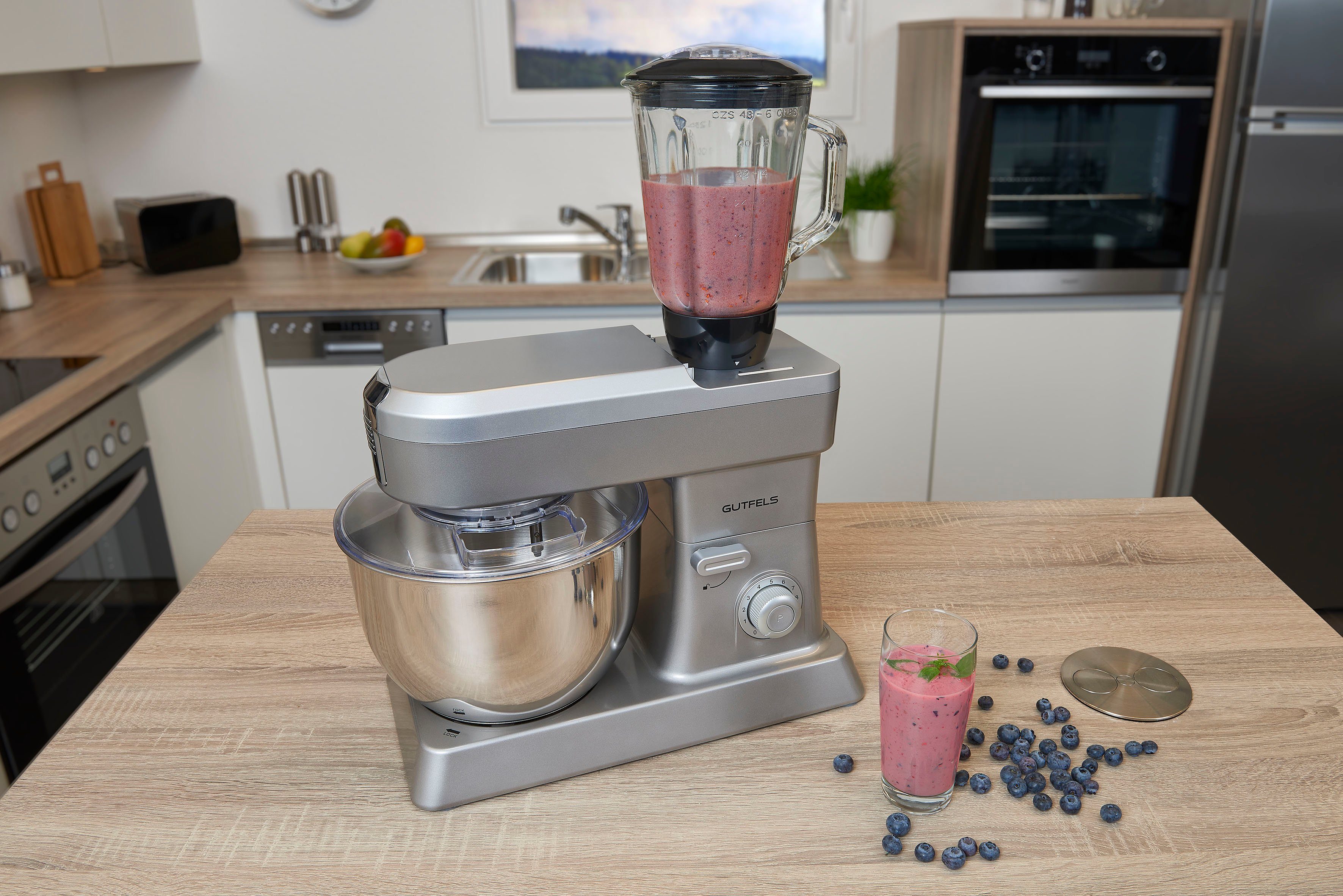 Gutfels Küchenmaschine KM 8101 si, 1200 W, 6,2 l Schüssel