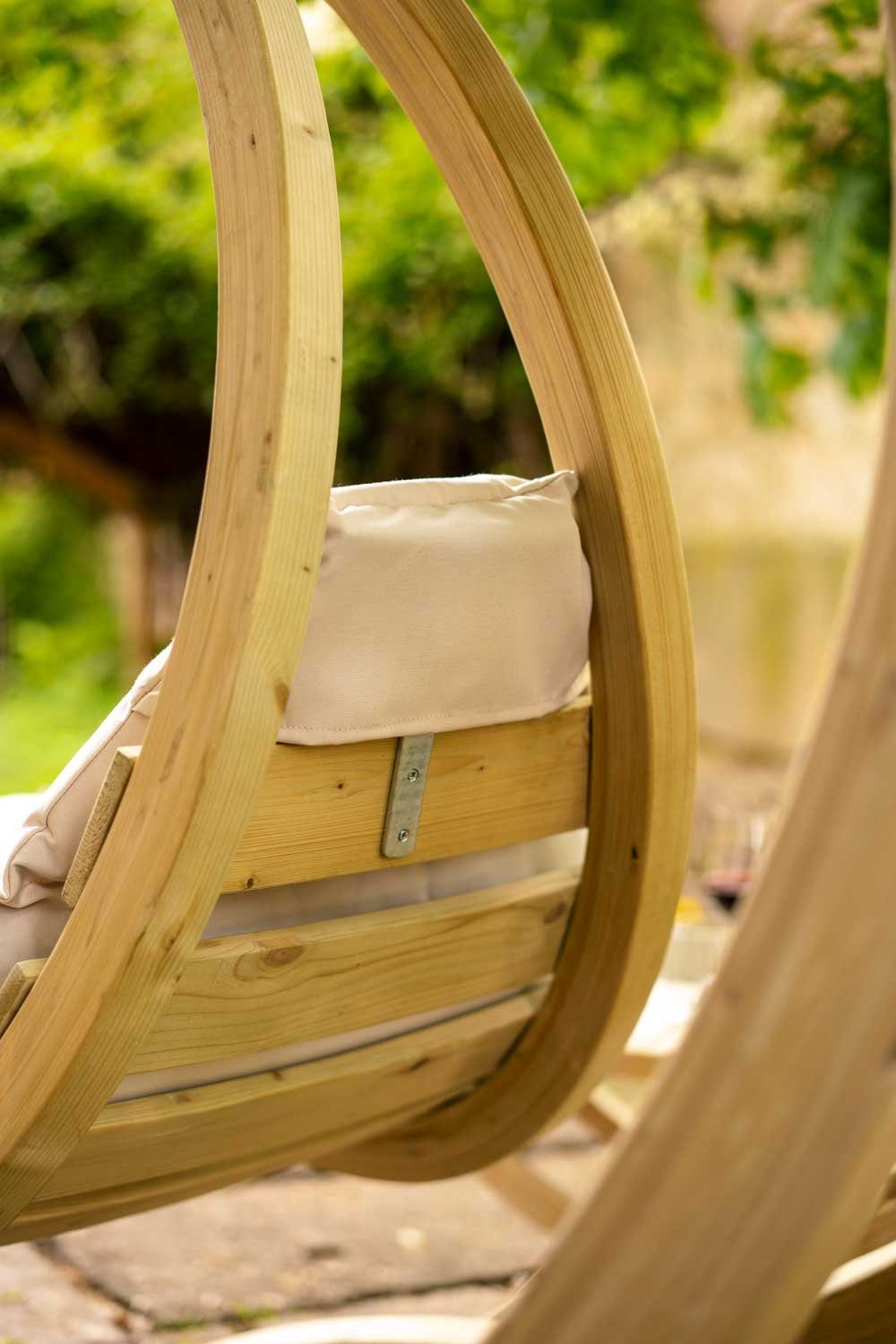 Amazonas Hängesessel Hängesessel Swing Chair creme + Sitzkissen + Schwingfeder
