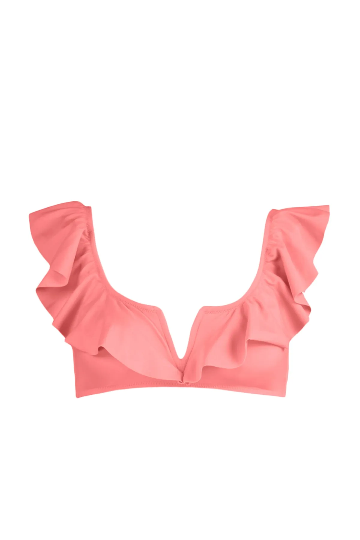 Trendyol Collection  Rosafarbenes Bralette-Bikinioberteil mit Volant TBESS21BU0053