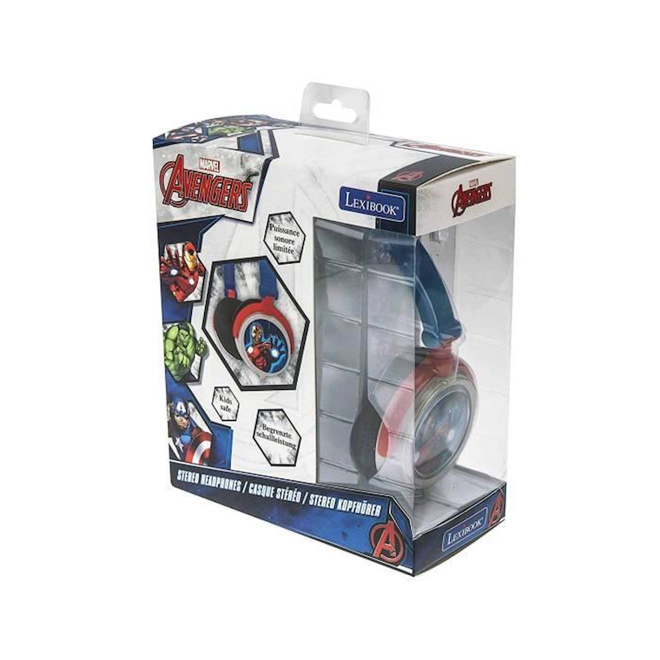 Casque stéréo filaire pliable Avengers bleu