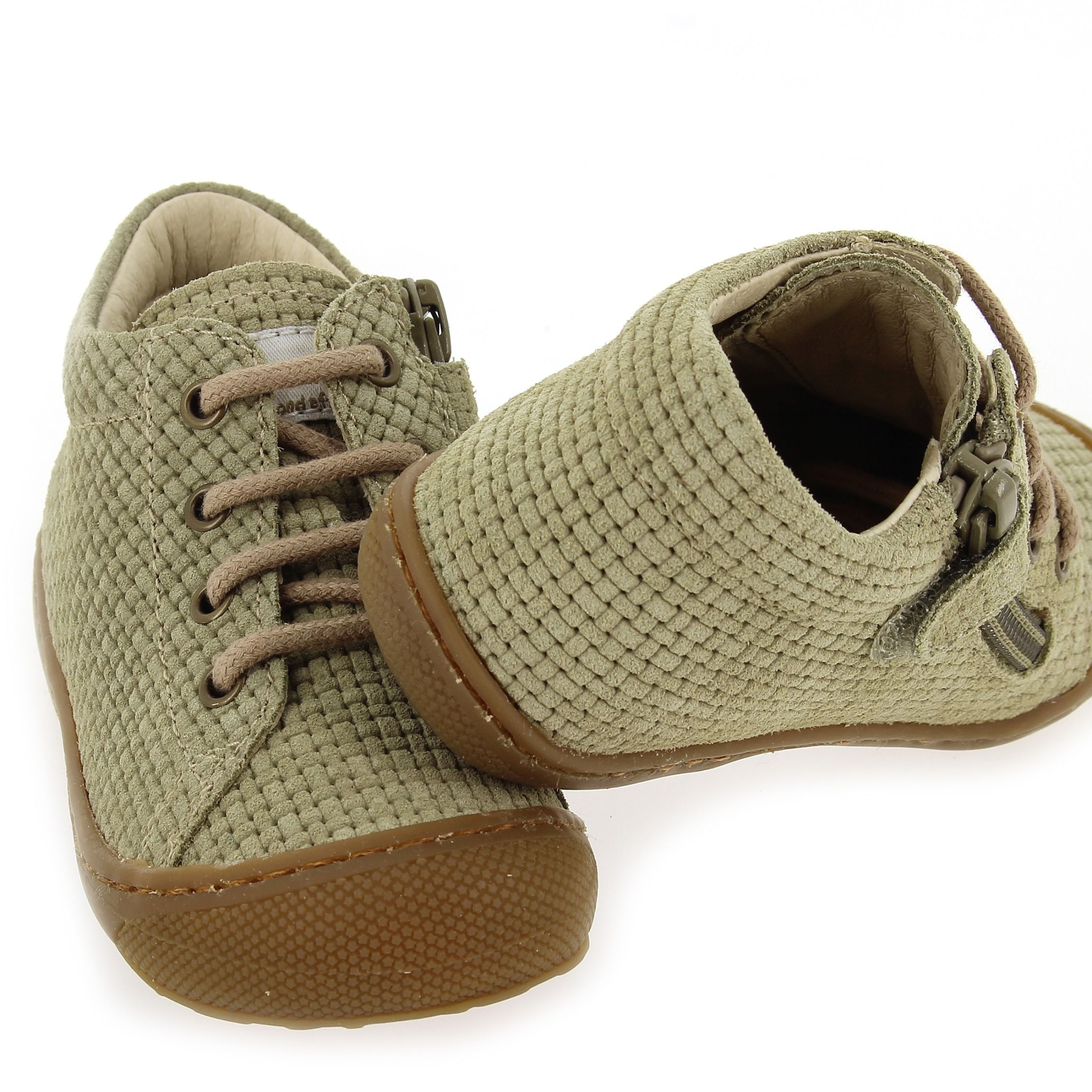 Naturino  COCOON ZIP SUEDE BOY - Kaki Beige
