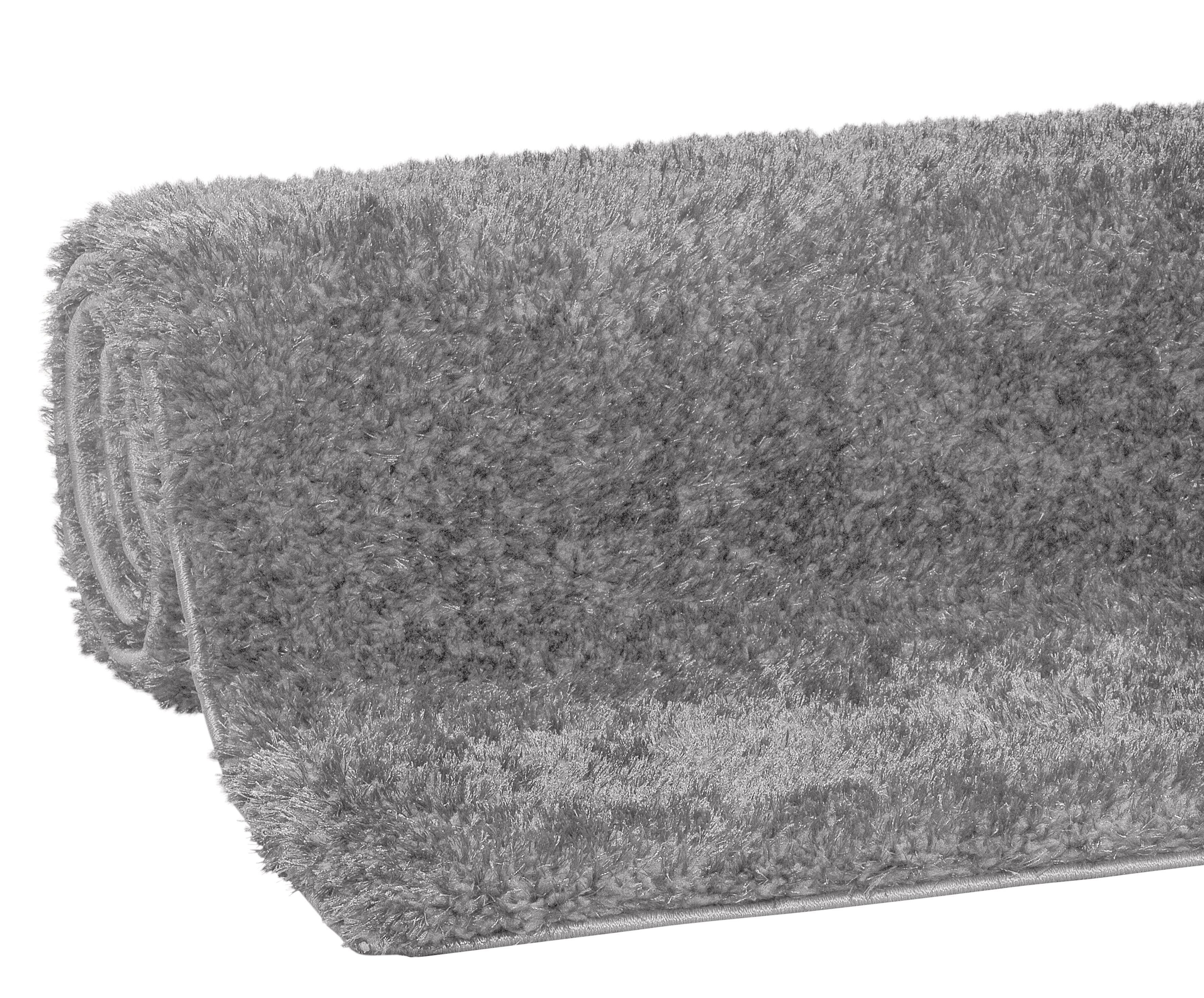 Hochflor-Läufer Malin, Home affaire, rechteckig, Höhe: 43 mm, Uni-Farben, leicht glänzend, besonders flauschig durch Mikrofaser