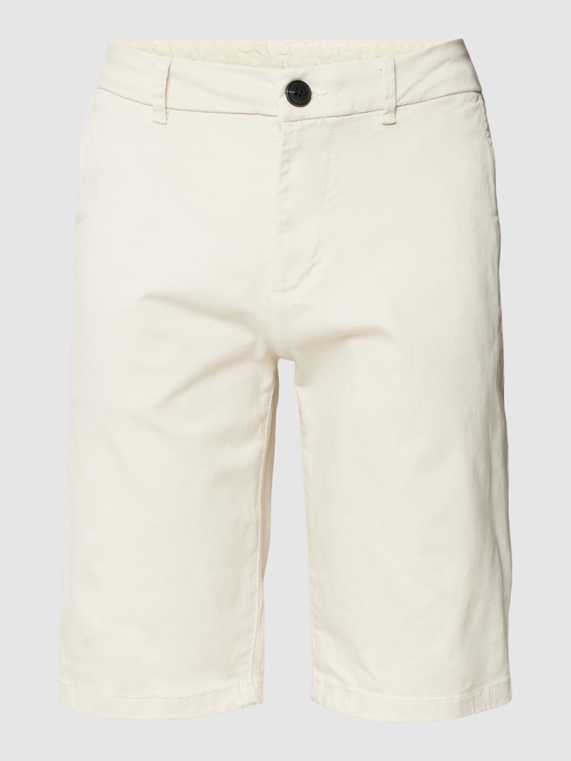 Slim Fit Chino-Shorts mit Eingrifftaschen in beige