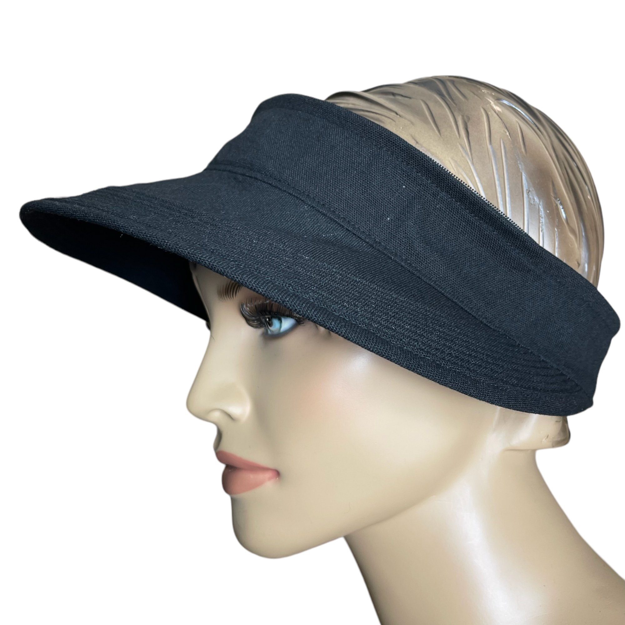 Taschen4life Sonnenhut Visor Cap 2in1 Sonnencap Basecap & Sonnencap in Einem, unisex, aus Leinen